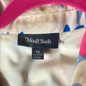 ModCloth Vibrant Pink and Cream dress